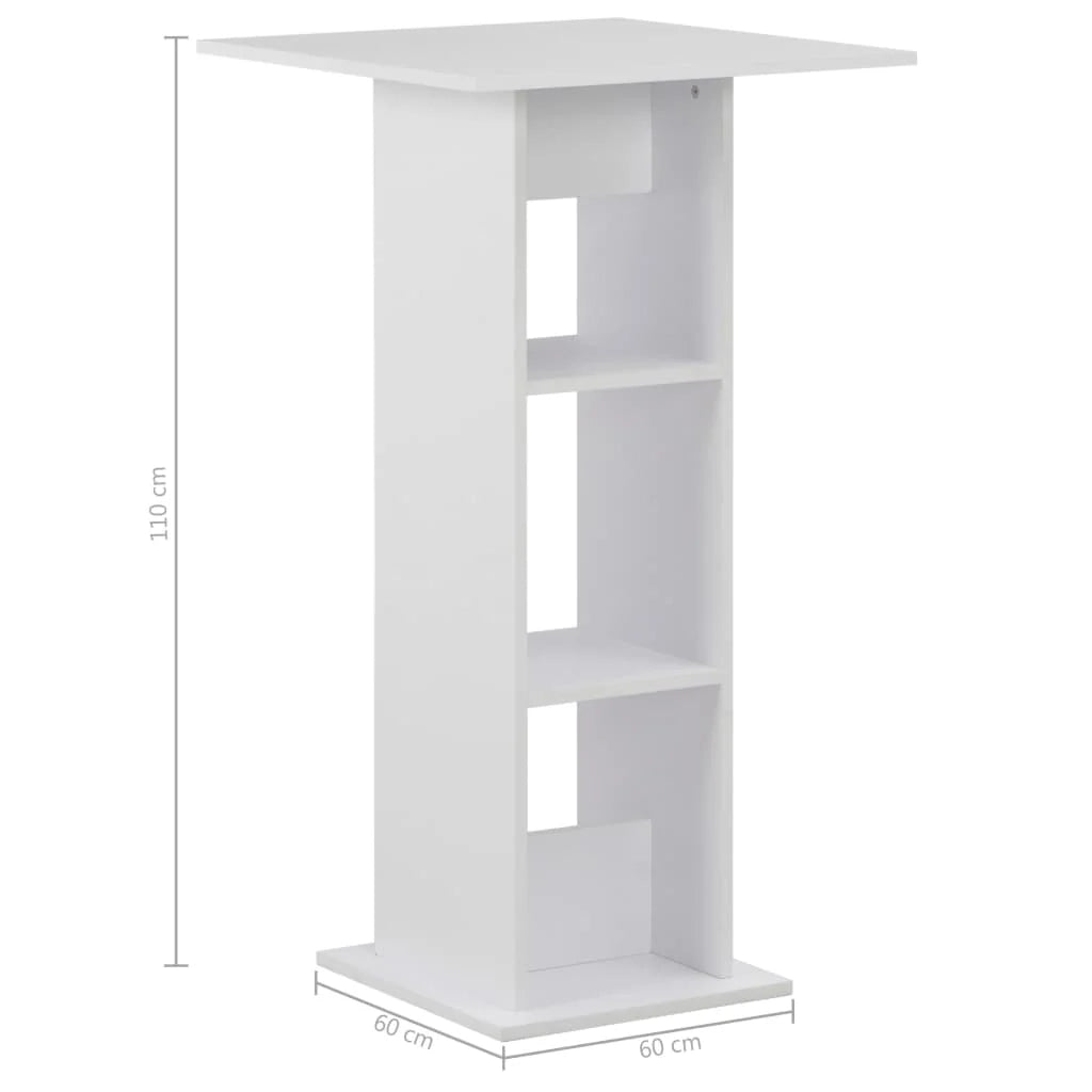 Tavolo alto stile bar/bistrot bianco 110 cm 0902058