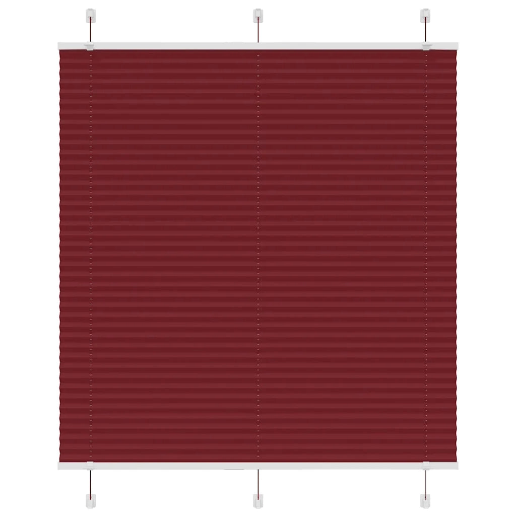 Tenda Plissettata Rosso Bordeaux 120x150 cm Larghezza Tessuto