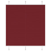 Tenda Plissettata Rosso Bordeaux 120x150 cm Larghezza Tessuto