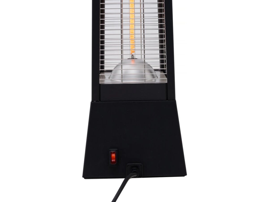 Riscaldatore elettrico radiante in fibra di carbonio "Volcano" - 2000W - Nero
