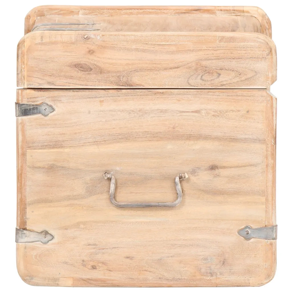 Baule 40x40x40 cm in Legno Massello di Acacia 289648