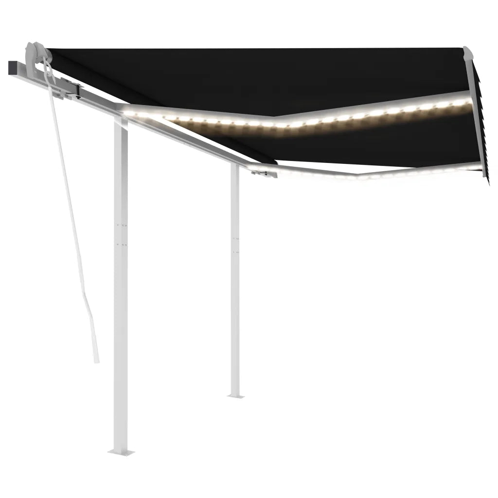 TendaAutomatica con Sensore Vento e LED 3x2,5 m Antracitecod mxl 128248