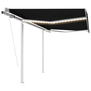 TendaAutomatica con Sensore Vento e LED 3x2,5 m Antracitecod mxl 128248