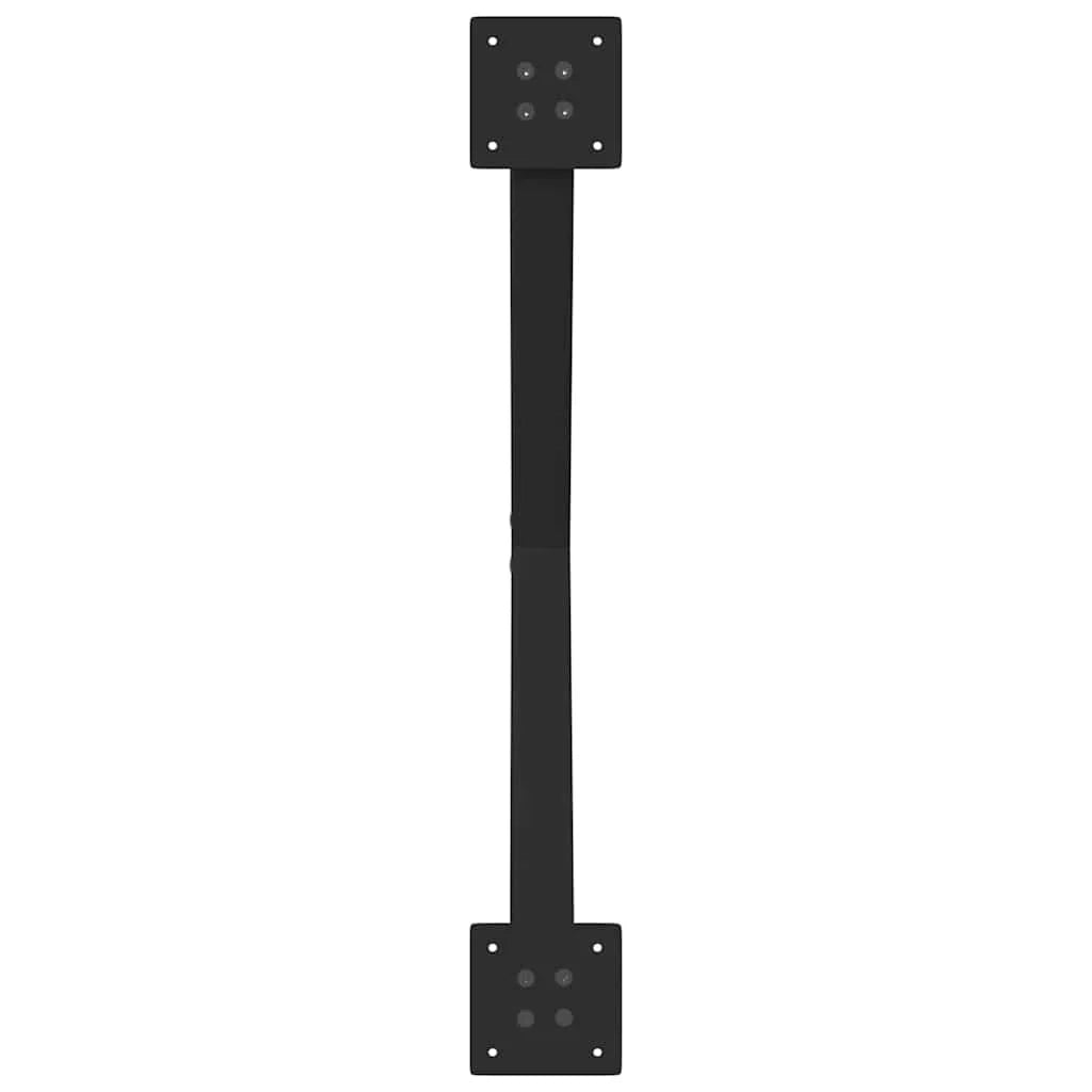 Set di 2 gambe per tavolino a forma di X 70 x 30 cm struttura robusta design moderno in acciaio nero 02_0057159