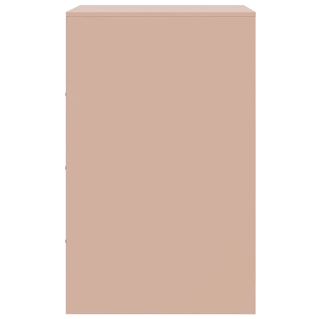 Comodino | Armadio da Notte | Mobiletto da notte Rosa 34,5x39x62 cm in Acciaio
