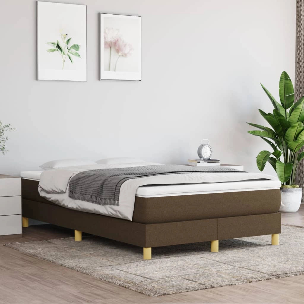 Giroletto a Molle con Materasso Marrone Scuro 120x190cm Tessutocod mxl 111308