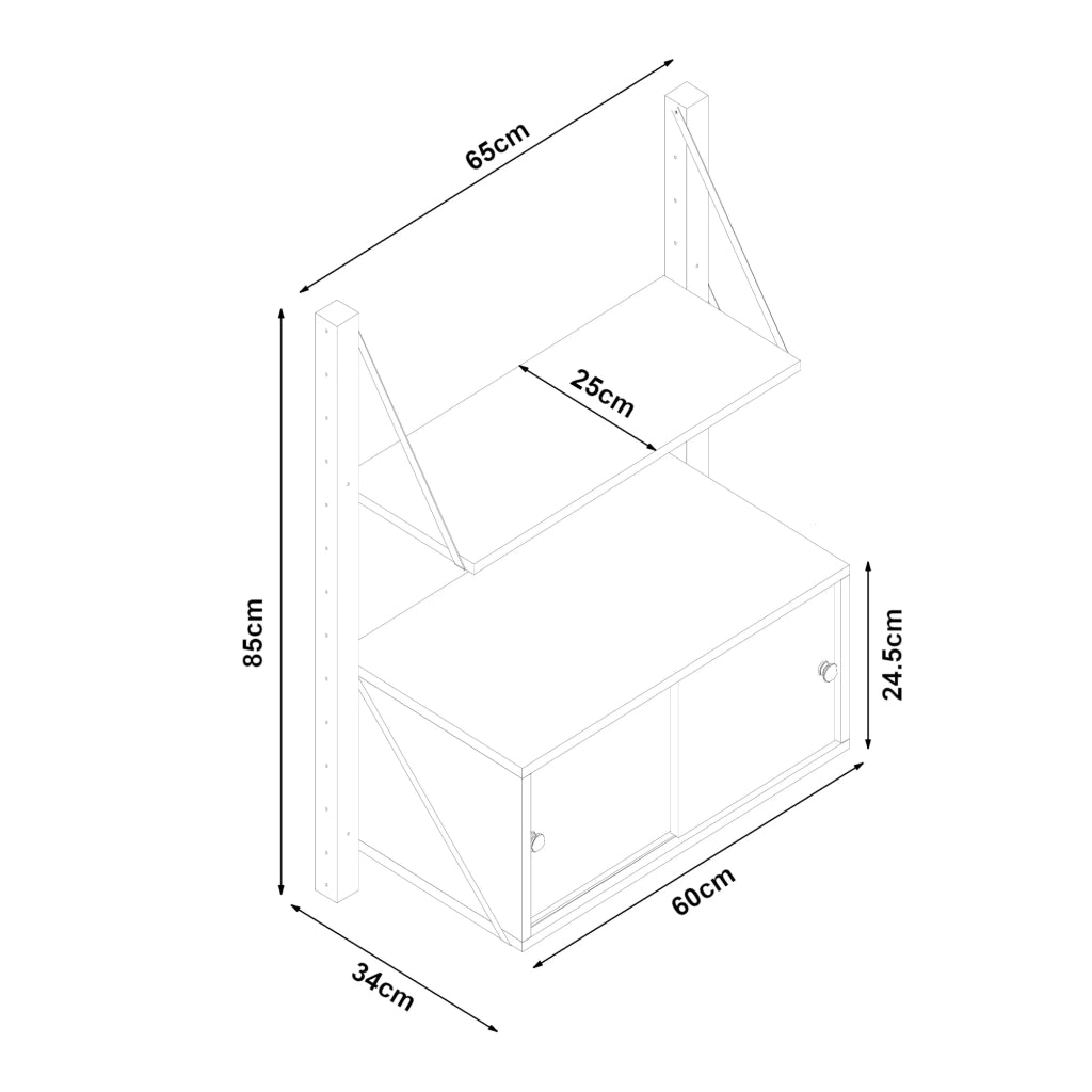 Scaffale dal design senza tempo per soggiorno/camera da letto mobiletto portaoggetti da parete 85 x 65 x 34 cm bambù naturale 03_0011297