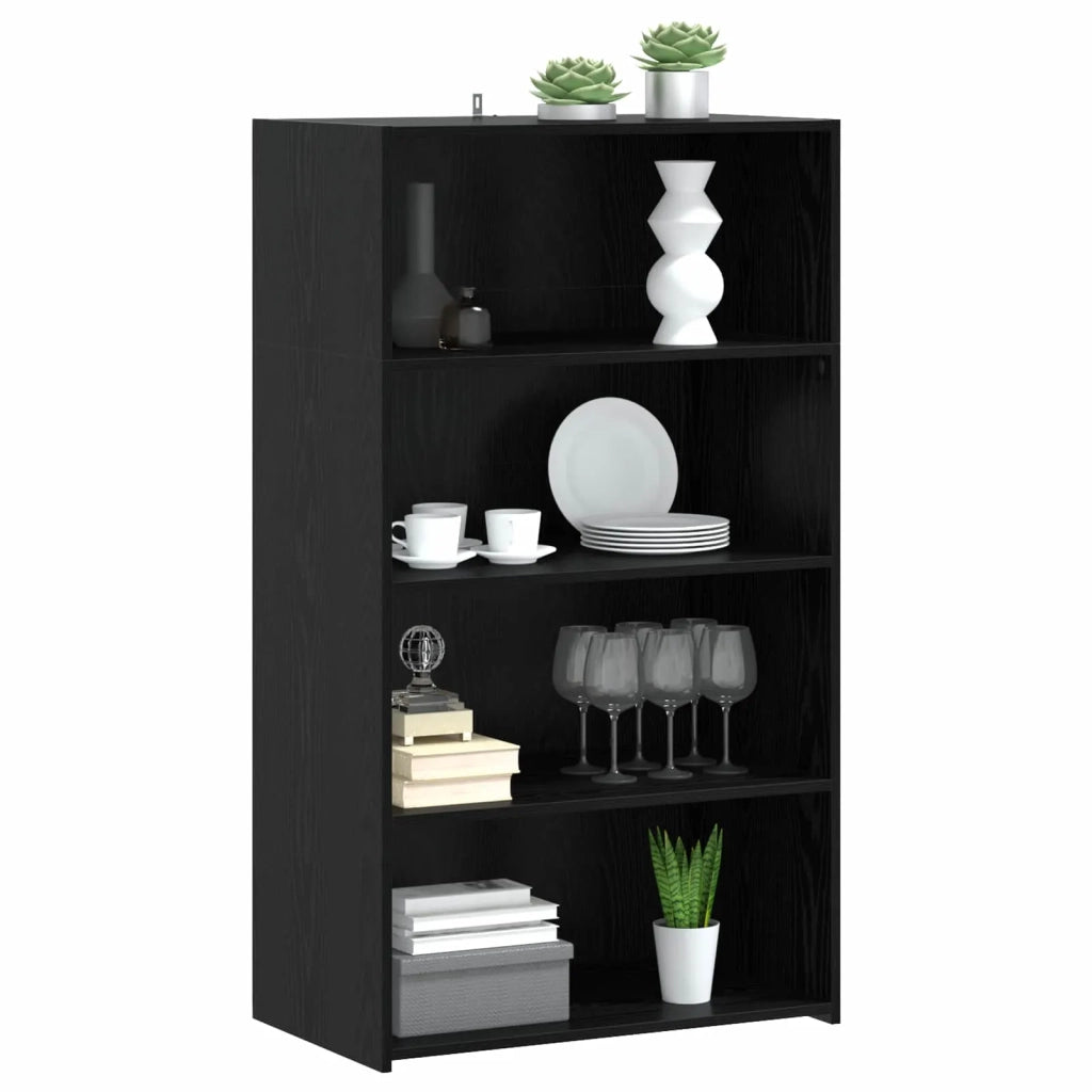 Credenza Rovere Nero 70 x 41 x 124 cm Legno ingegnerizzato 8015672
