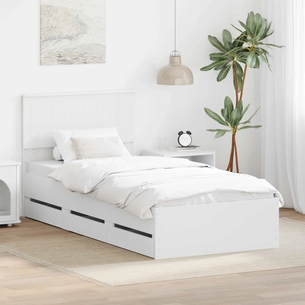 Struttura del letto Bianco 90 x 190 cm Legno Ingegnerizzato 3410749