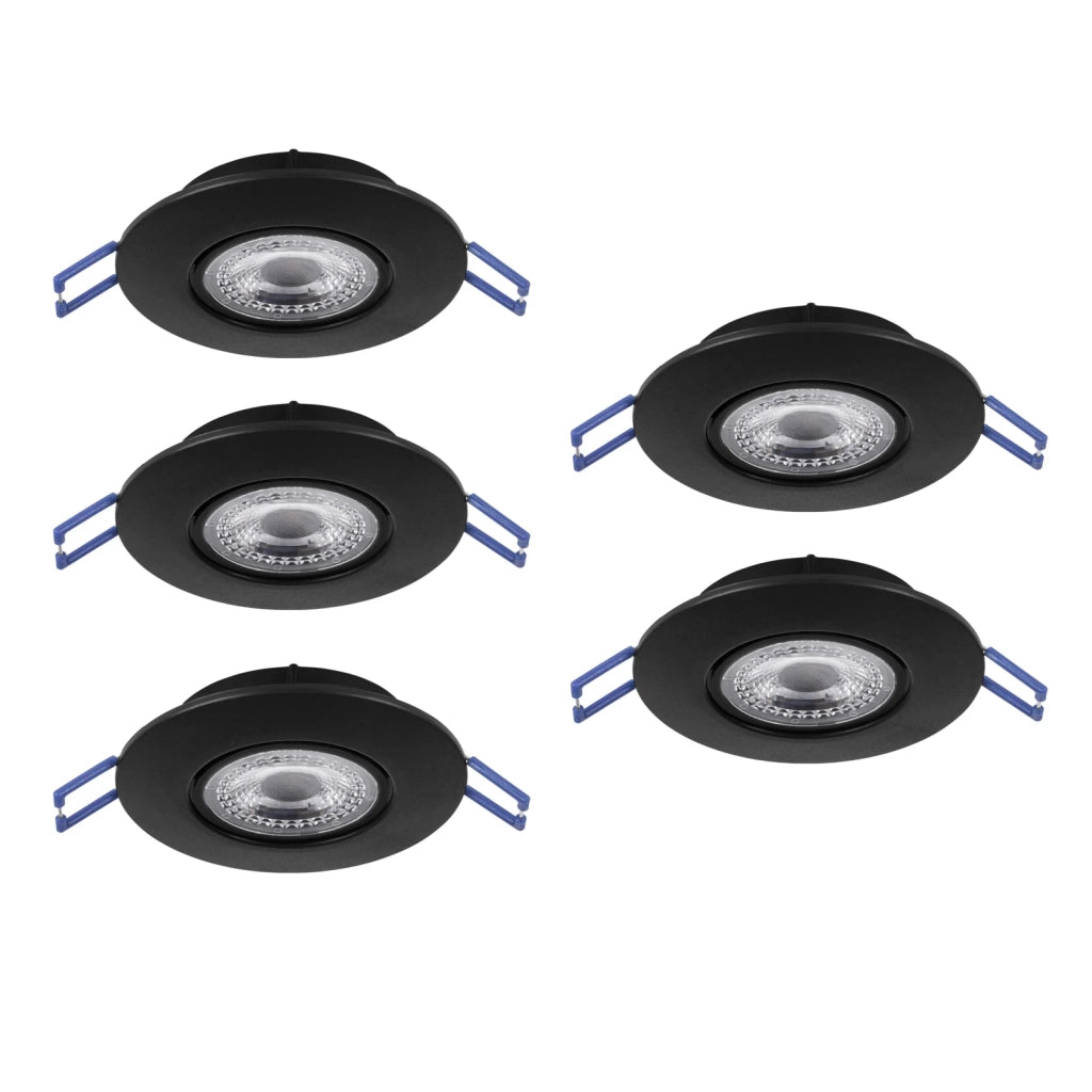 Faretto Incasso Moderno Gedrez Plastiche Nere Trasparente Led 4,9W 2600Lm
