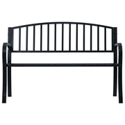 Panca da Giardino Nera 120 cm Acciaio 319580