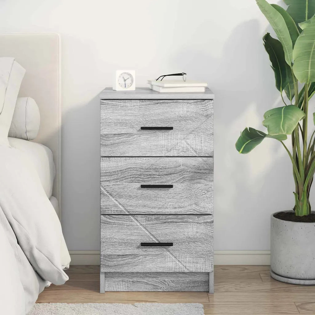 Armadio da Notte con cassetto Grigio sonoma 38 x 38 x 66 cm 883380