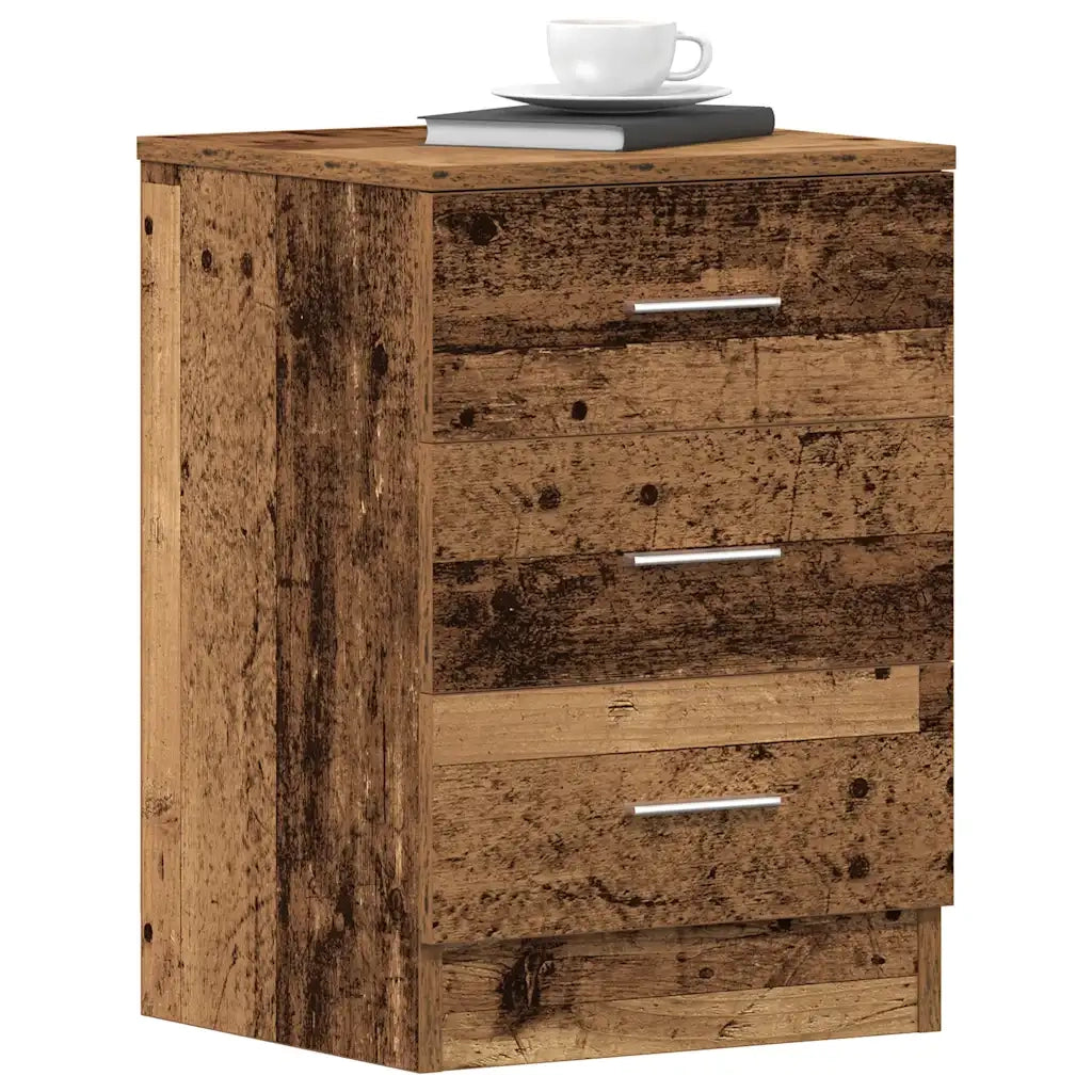 Comodini 2 pz Legno Antico 38x35x55 cm in Legno Multistrato 861125
