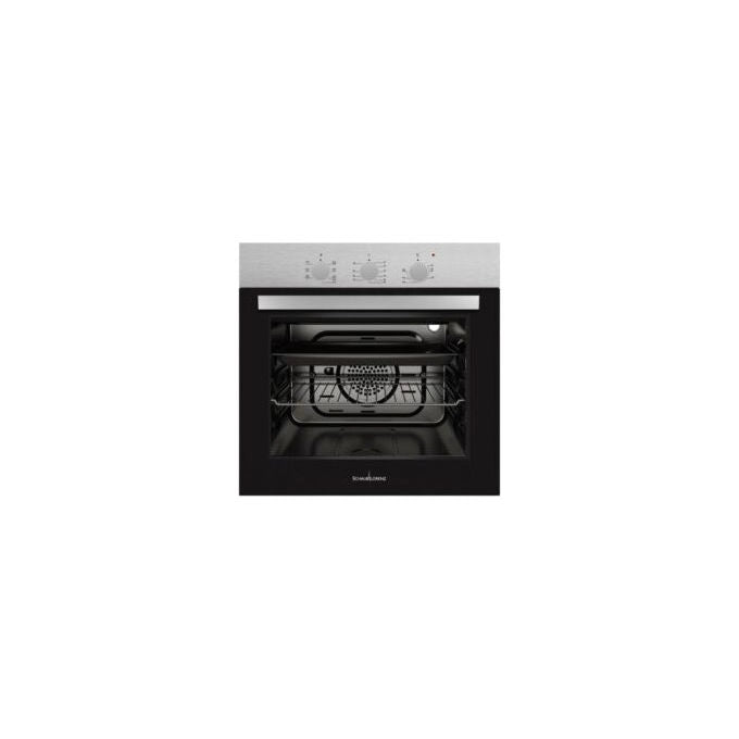 Schaub Lorenz forno elettrico da incasso multifunzione 8 modalita', 60 cm, 56 litri, classe A, vetro nero inox