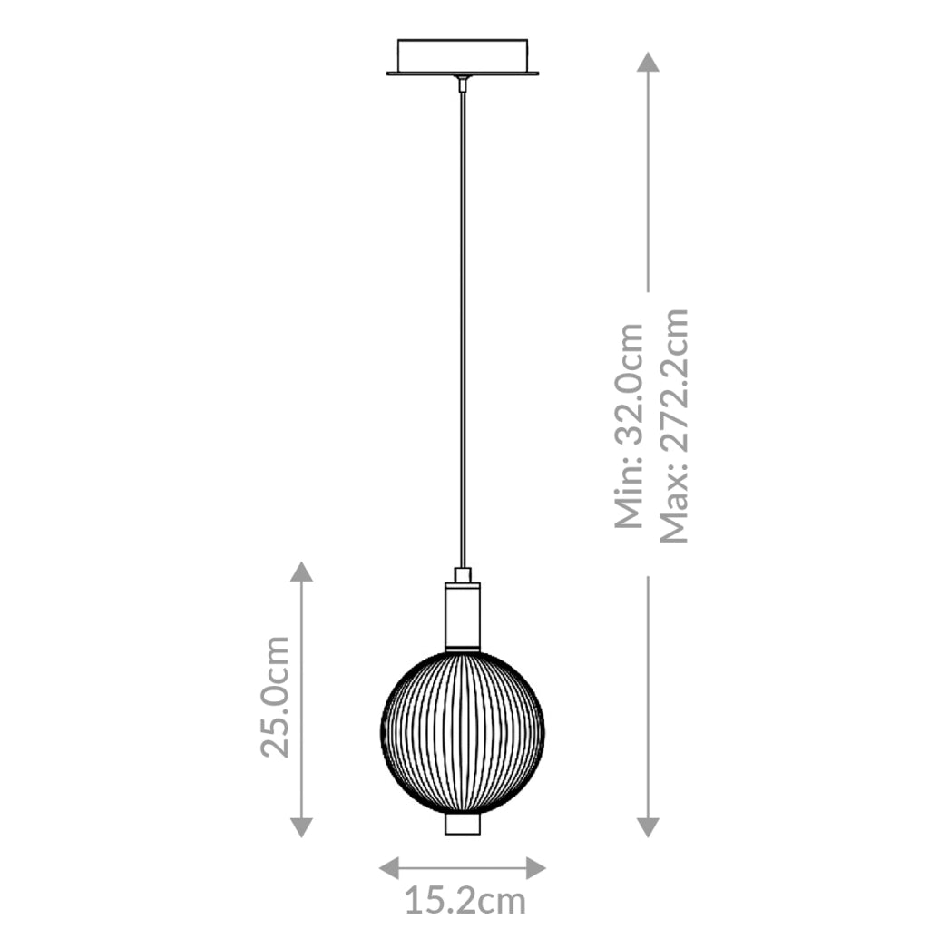 Sospensione Quintiesse Palmas sfera bianca nichel LED 12W