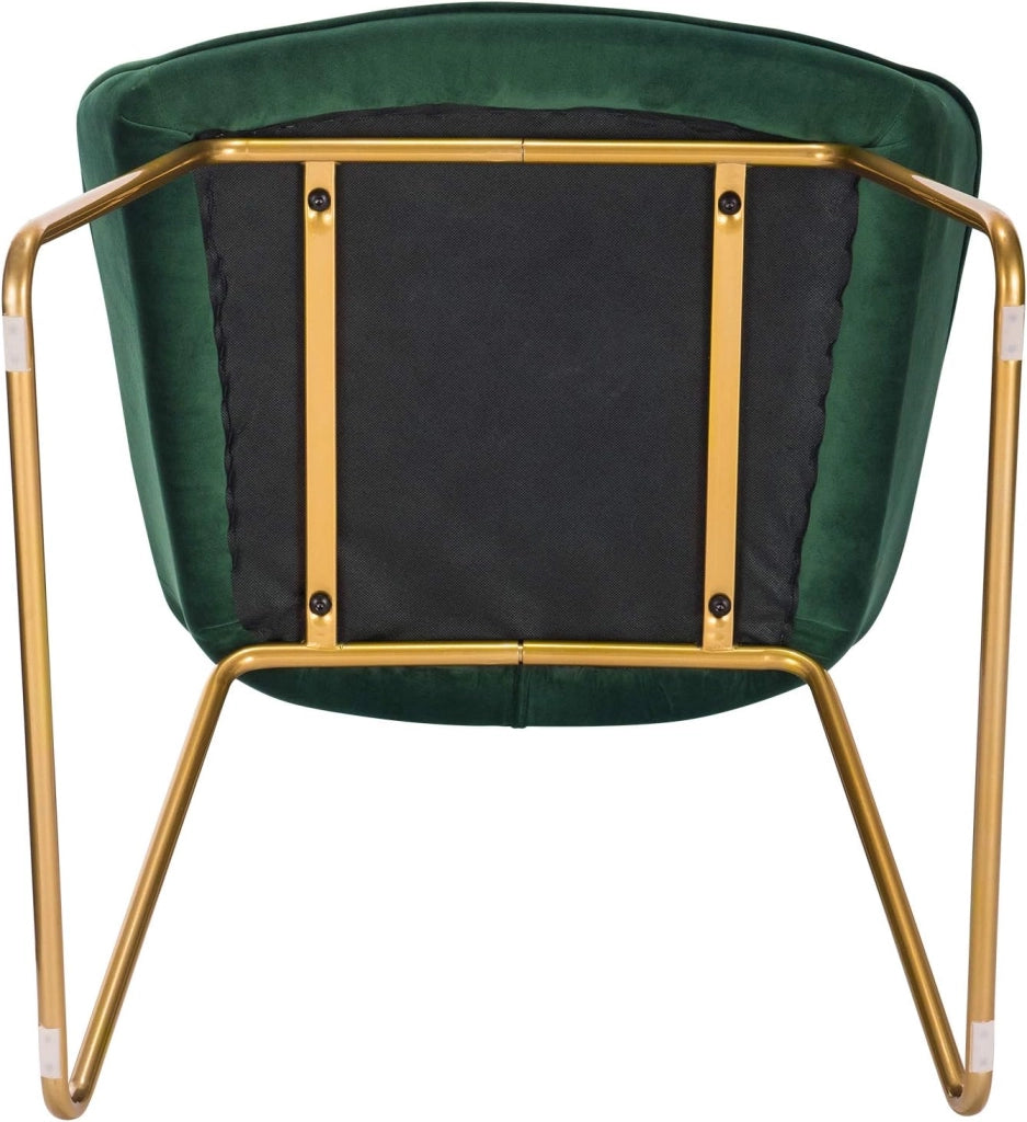set di 2 sedie cucina moderne sedie imbottite Adatte per Sala da Pranzo, Soggiorno, Camera da Letto Estetica in Tessuto di velluto Metallo dorato Verde Scuro BH246dgn-2