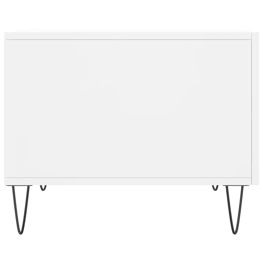 Tavolini da Salotto 2 pz Bianchi 50x50x40 cm Legno Multistrato 829381
