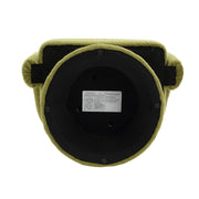 Poltrona Girevole 360° con Seduta Ampia e Cuscino Spesso; Braccioli Arrotondati; in Bouclé Verde Oliva