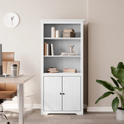 Libreria BODO 82x40x173 cm in Legno Massello di Pino Bianco 355056