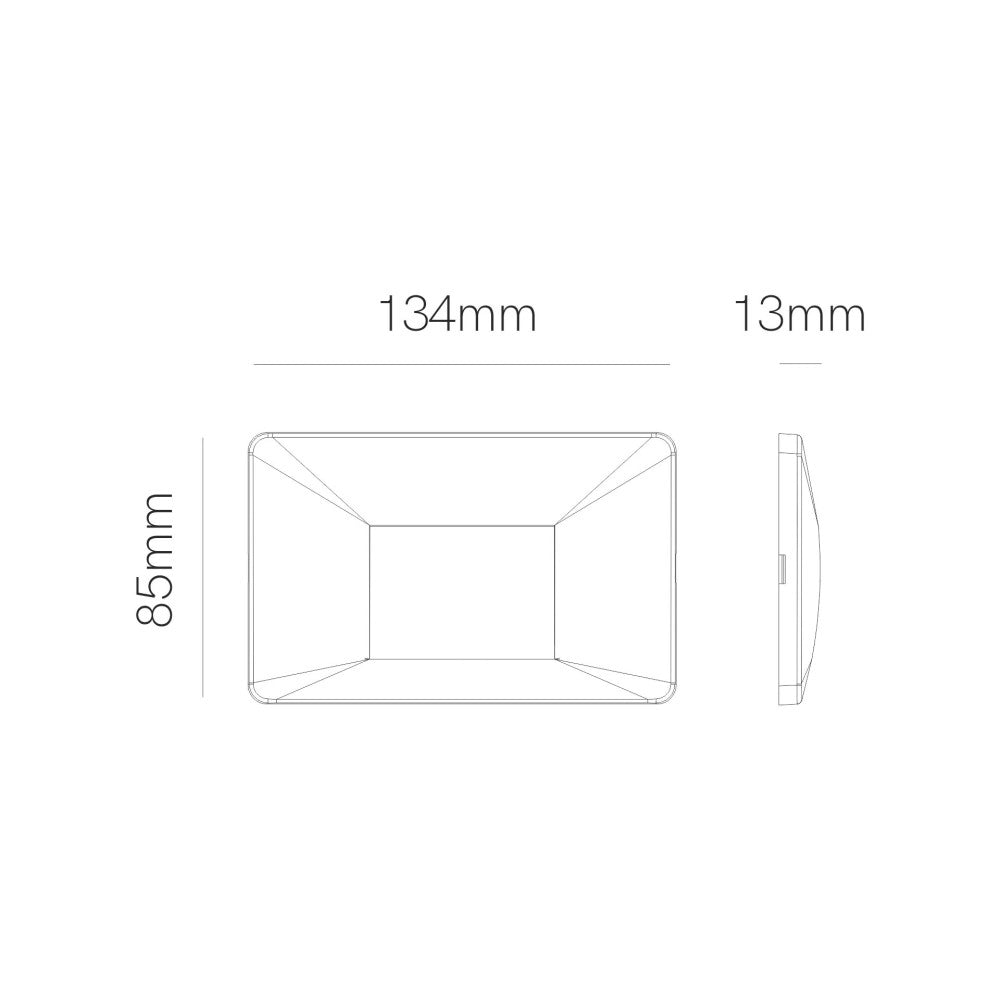 Beneito & Faure - Luce da incasso segnapasso LED Mis Sq Wall 3W - Segnapasso da parete squadrato IP65 Switch 2700K/3200K/4000K - Nero