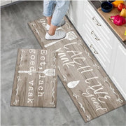 Set di Tappeti Antiscivolo Lavabile - 2 Tappeti da Cucina 50x80cm - 50x150cm - Tappeto di Comfort per Cucina, Ufficio e Decorazione Interna