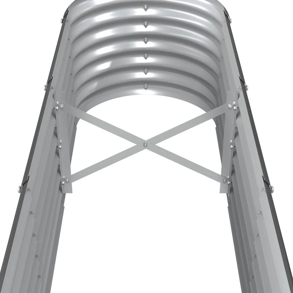 Letto da Giardino-Fioriera da Giardino in Acciaio Zincato 260x40x36 cm Antracite