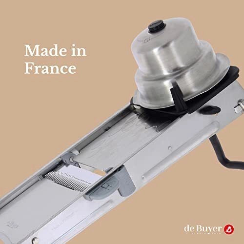 DE BUYER 2012.01 Revolution Mandolina da Cucina in Acciaio Inox con Sistema per Taglio a Cubetti e Rombi colore Grigio
