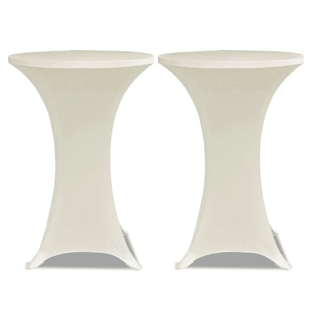 Coperture Verticali per Tavolo 4 pz ?60 cm Crema Elastico CFW2096735