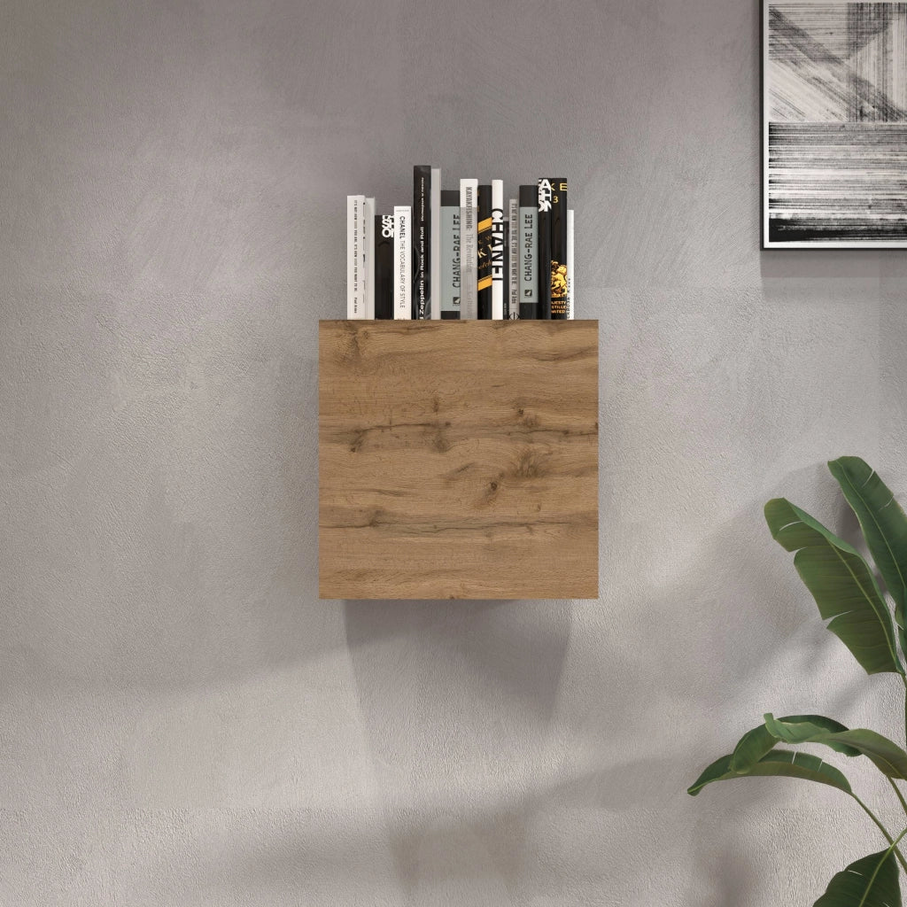 WHOUS Pensile a cubo Chronos con 1 anta rovere 50x35x50 cm
