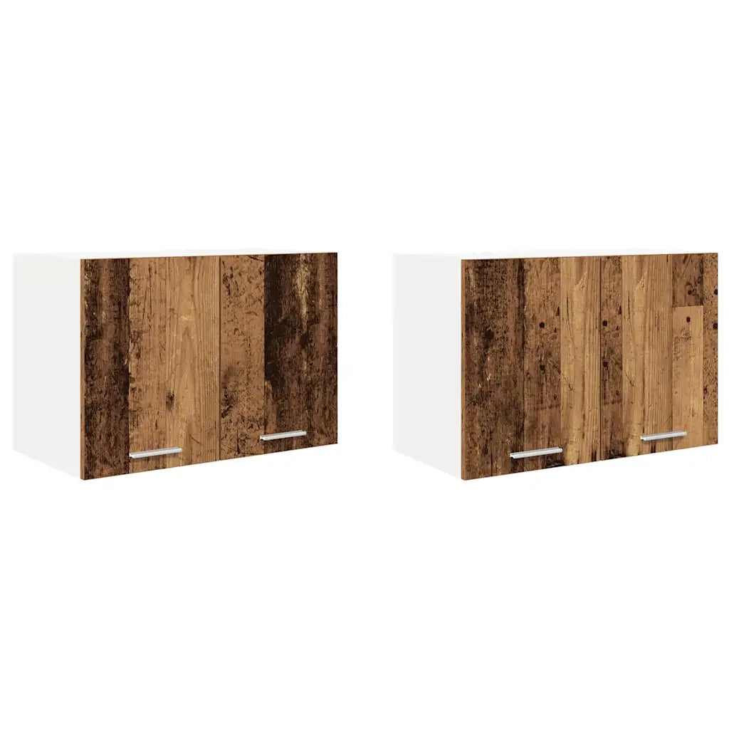 Armadio pensile 2 pcs Legno Antico e Bianco 60 x 31 x 40 cm 884175
