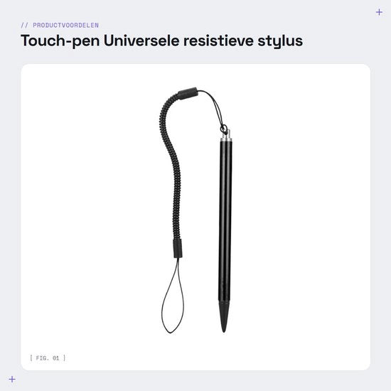 Stilo universale resistivo con funzione antiverticale - Dimensioni: 12,5 cm - Materiale: ABS