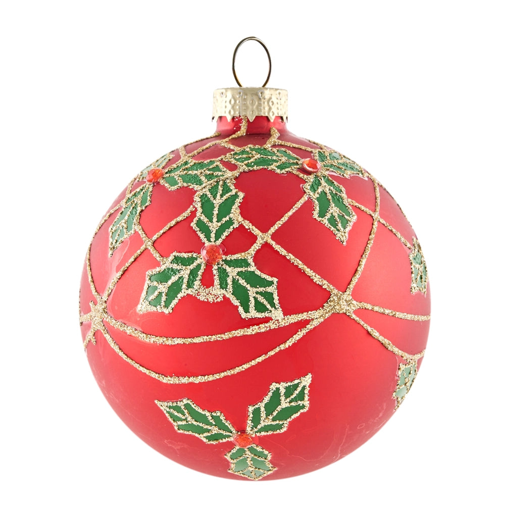 Set di 70 palline di Natale in vetro rosso e verde da appendere all'albero di Natale in stile tradizionale glamour rosso e verde