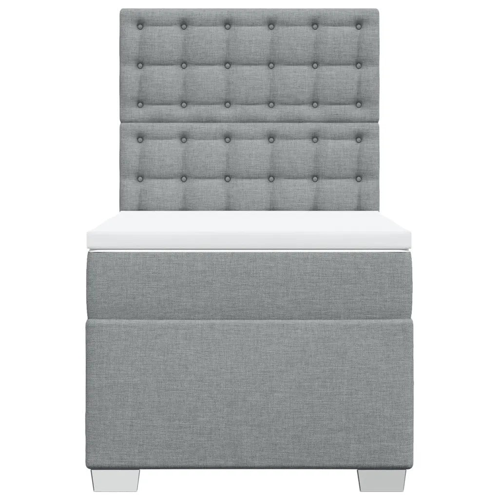 Giroletto a Molle con Materasso Grigio Chiaro100x200 cm Tessuto 3292713