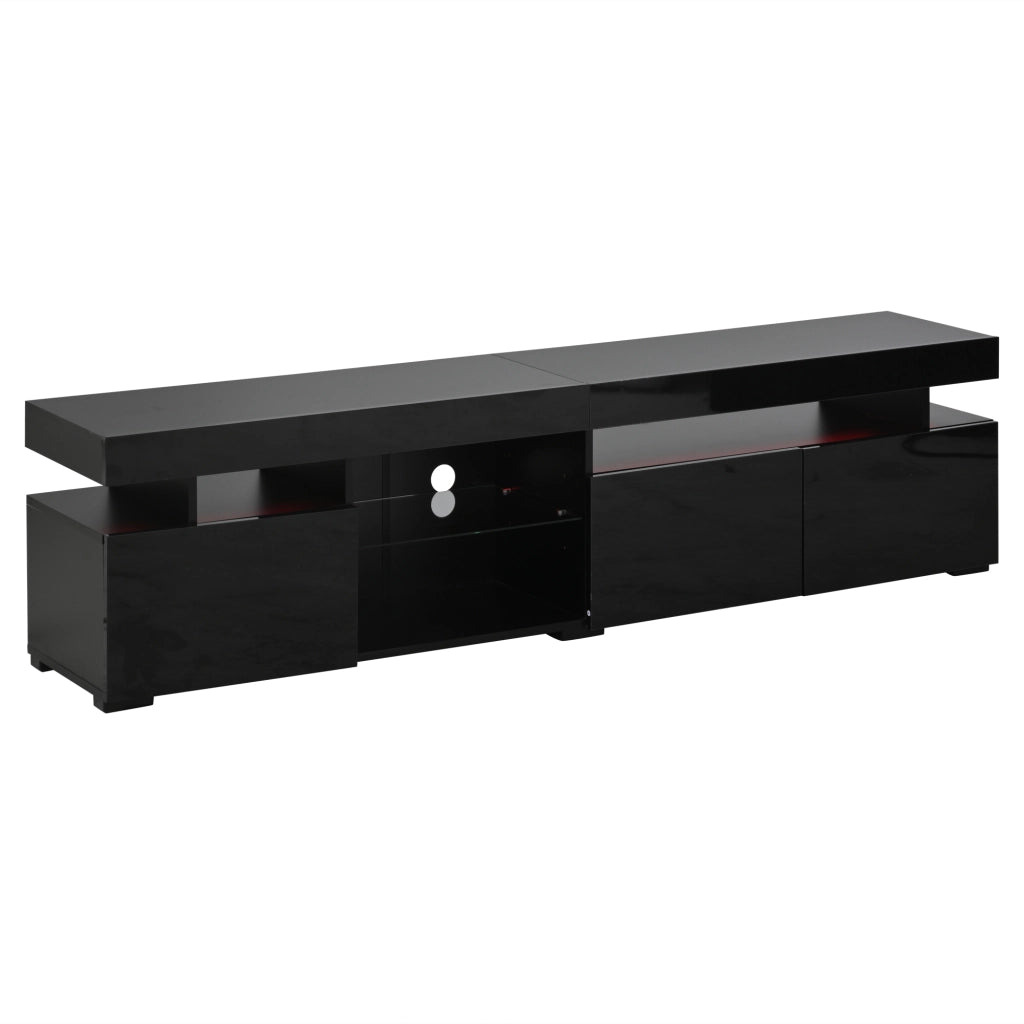 Mobile TV Basso ¨C MINIMAL ¨C Nero, Truciolato, 3 Ante, 180x35x45 cm