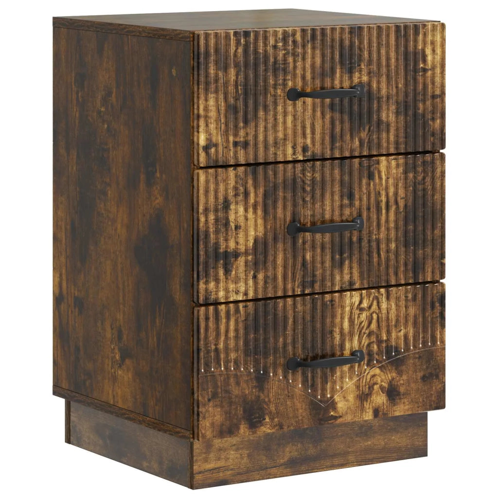 Armadio da Notte con cassetto Rovere Fumo 43 x 41 x 63,5 cm 895250