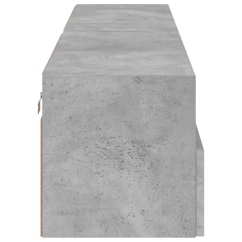 Mobile TV multimediale da parete mensola TV credenza TV per sala da pranzo soggiorno camera da letto 2 pezzi 80 x 30 x 30 cm legno ingegnerizzato grigio 02_0028932