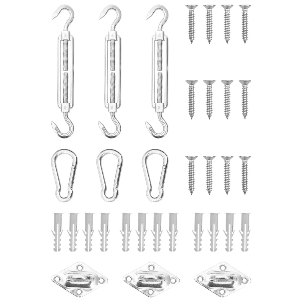 Set Accessori per Vela Parasole 9 pz in Acciaio Inossidabile cod mxl 70233