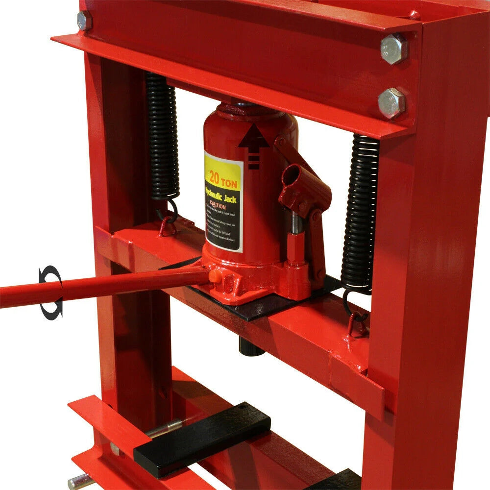 Pressa idraulica pressa da officina pressa a telaio pressa a cremagliera da 20 tonnellate rossa 16_0000572