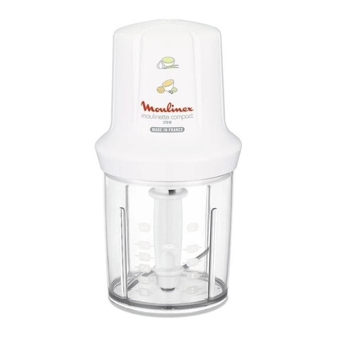 Moulinex DJ3001 Moulinette Compact, 270 W, 43 Decibel, plastica, Bianco