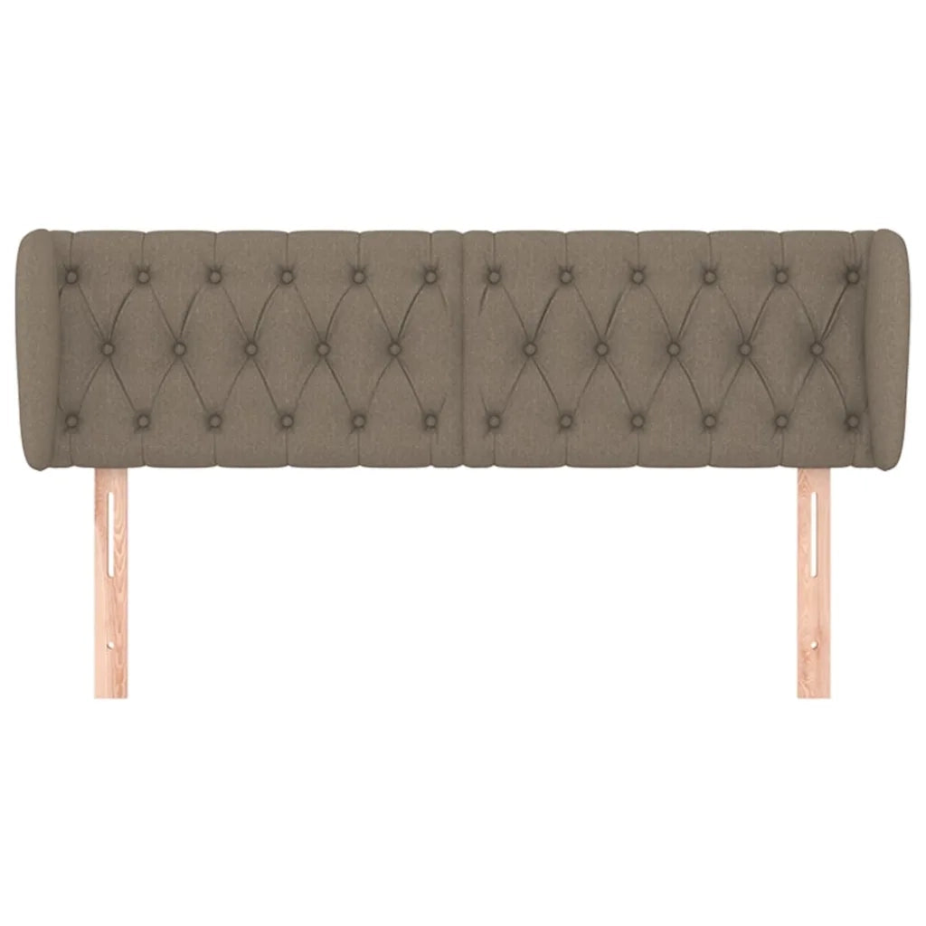 Testiera | Testata ad Orecchio Tortora 163x23x78/88 cm in Tessuto