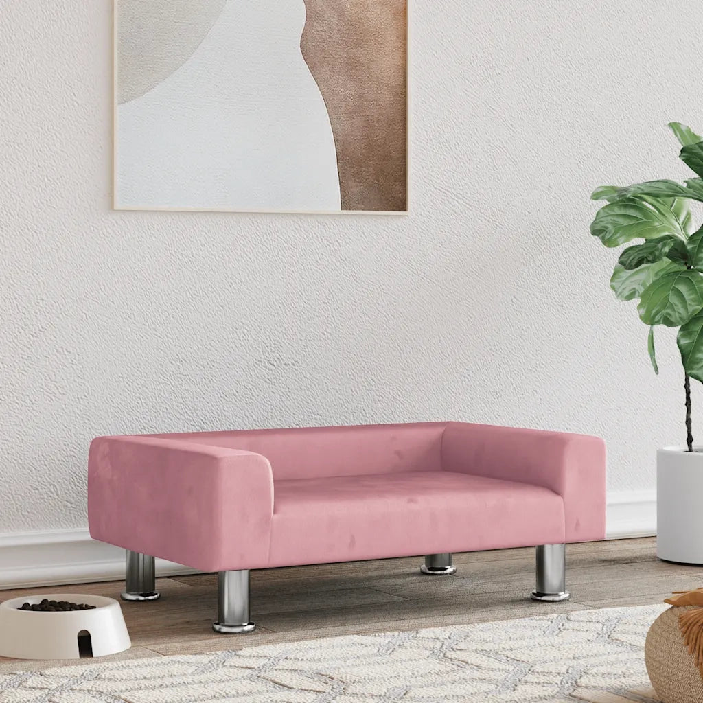Lettino per Cani Rosa 70x45x26,5 cm in Velluto 171921