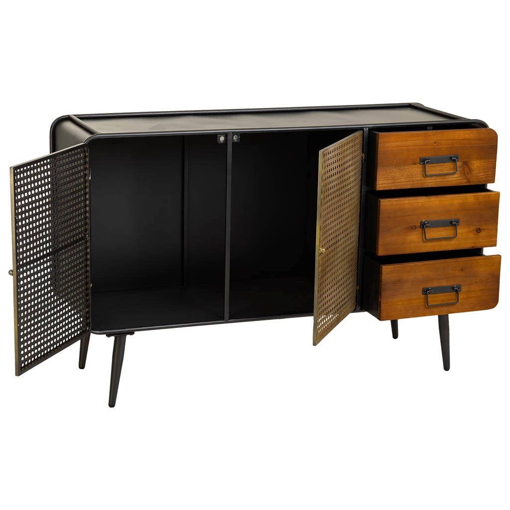 Credenza in metallo marrone 120x40x75h