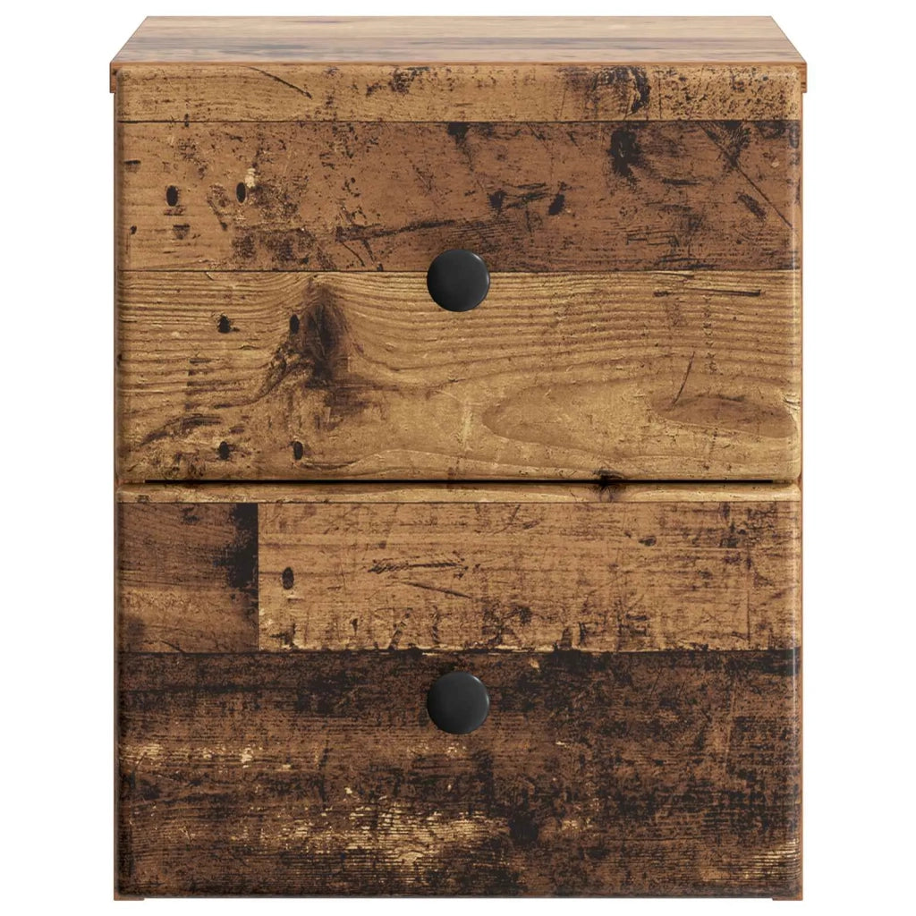 Mobiletto da notte a muro 2 pcs Legno antico 34,5 x 33 x 40 cm 899162