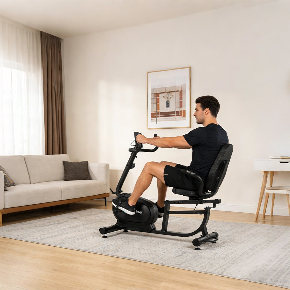 Cyclette Magnetica da Casa Bici da Allenamento Fitness con Sedile Regolabile