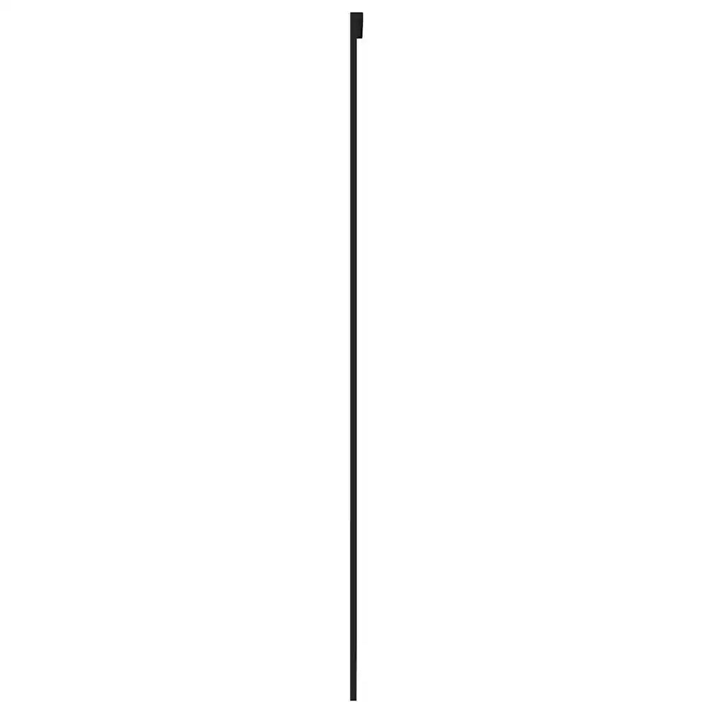 Porta Scorrevole Nera 102,5x205 cm Vetro Temperato e Alluminio 155212