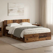 Telaio del letto con storage Legno antico 135 x 190 cm 3433371