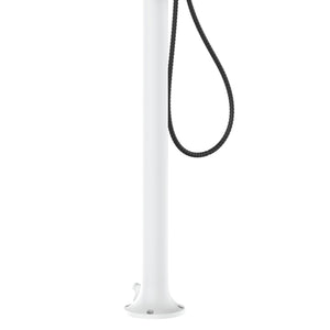 Doccia da Giardino in Alluminio Soffione Led e Doccino Sined Luna Alu D Bianco