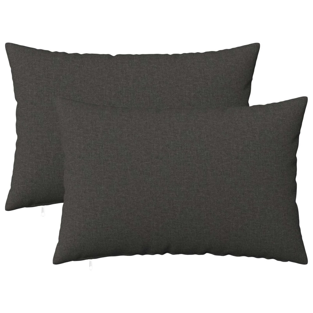 Federa 2 pz HEERLEN Grigio Scuro 40 x 60 cm Tessuto 909117