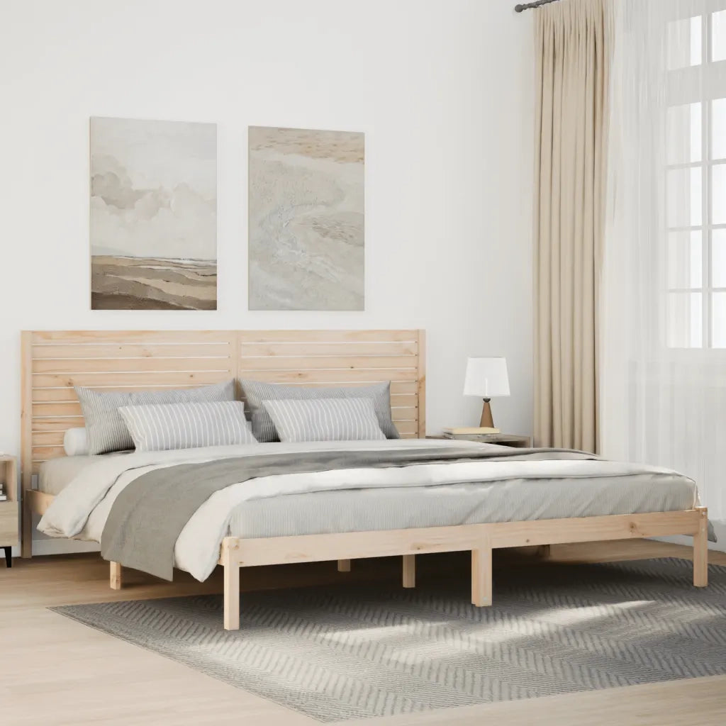 Giroletto Extra Lungo senza Materasso-Struttura Letto 180x220 cm Legno Massello 583240