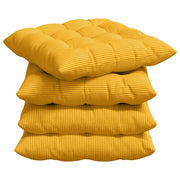 Cuscini per Seduta 4 pz | Cuscini per sedie Giallo Chiaro 40 x 40 x 6 cm